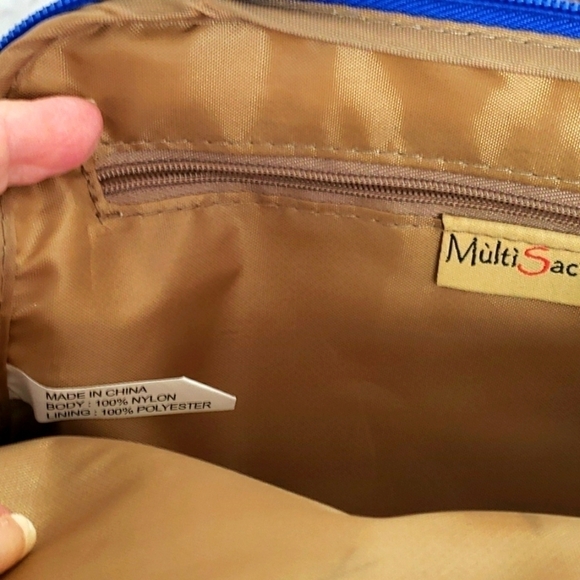 Multi Sac Royal Blue Crossbody Bag 7x9 VGUC - Picture 10 of 12